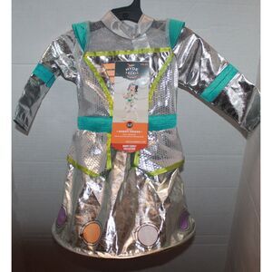 HYDE and EEK Metallic Silver Robot Hoop Dress Infant Size 12-18 Month